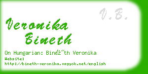 veronika bineth business card